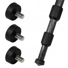 Set of 3 rubber feet for carbon tripod