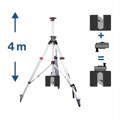 2-Way Telescope Tripod with 3D Safety Adapter for FARO Focus S and M, Focus Premium & Core