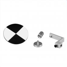 Round checkerboard target 4.5" with adapter for Leica spigot