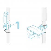 Emlid survey pole for EMLID Reach receivers, with foldable control device holder