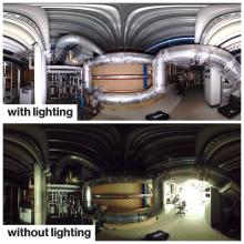 Illuminazione a 360° per scanner laser 3D