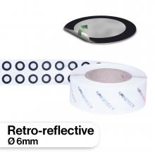 AESUBdots - Retro-reflektierende ablösbare Messpunkte 6 mm