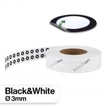 AESUBdots - Black & white targets 3mm, removable