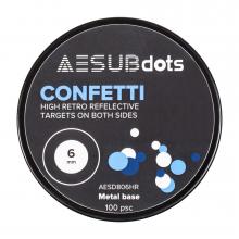 AESUBdots Confetti - Confezione da 100  punti di misurazione altamente retroriflettenti da 6 mm
