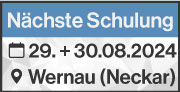 Laserscanning-Schulung am 29. und 30.08.2024 in Wernau bei Stuttgart