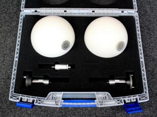 2 XXL spheres plus 2 Tripod Adapters and 1 prism pole adapter